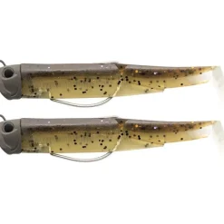Fiiish Leurres Mer|Leurres Truite^Kit Leurre Souple Arme Double Combo Black Minnow 90 + Tete Plombee Pug