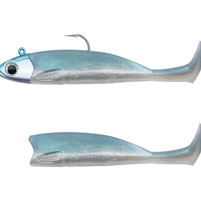 Fiiish Leurres Mer^Kit Leurre Souple Armé Combo Master Shad 100 + Tête Plombée Medium