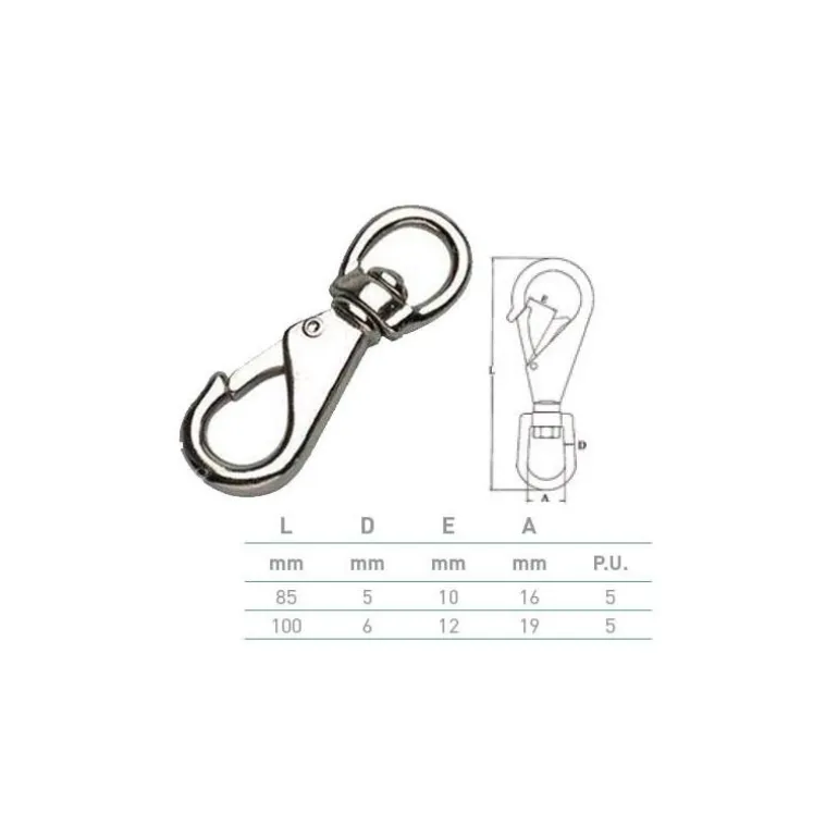 Mousqueton Emerillon Voile Pike'n Bass Alliage Aluminium