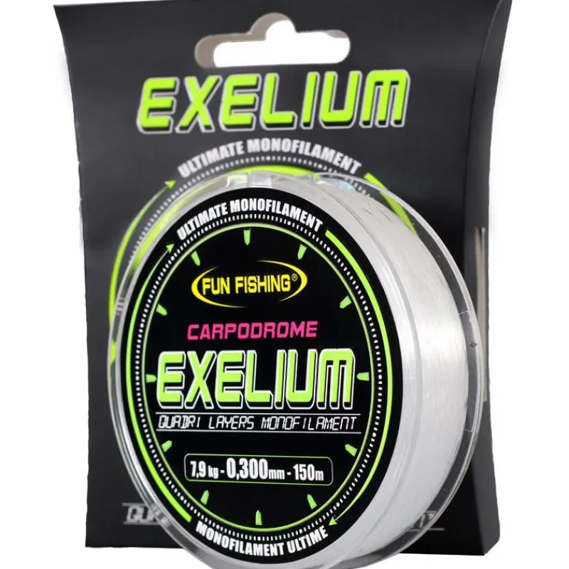 Fun Fishing Fils - Tresses Coup & Anglaise^Nylon Monofilament Exelium Carpodrome - 150M