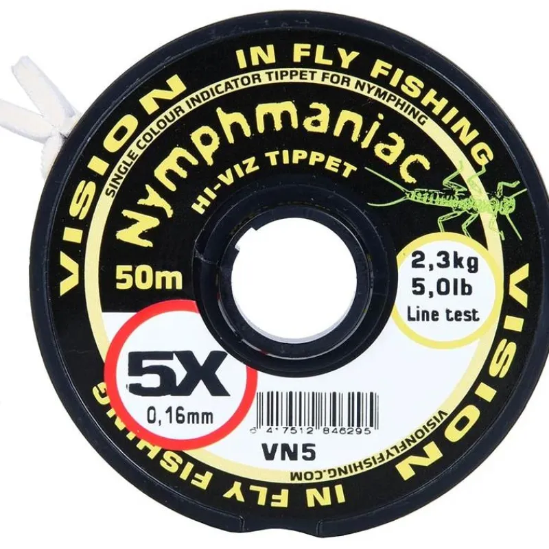 Vision Fils Mouche^Nylon Indicateur Nymphmaniac Hi-Viz Tippet