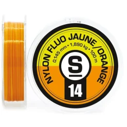 Nylon Truite Sempe Fluo Orange/Jaune - 100M