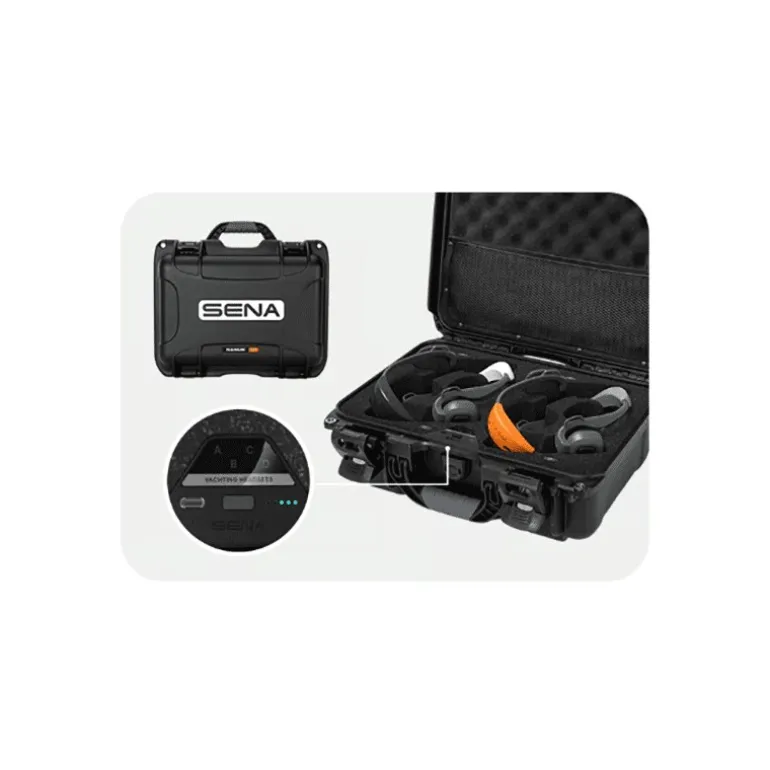 Pack De Quatre Casques Bosun Quad Sena Complets + Valise De Charge