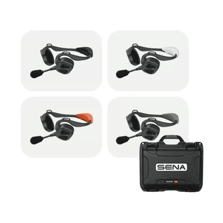Pack De Quatre Casques Bosun Quad Sena Complets + Valise De Charge