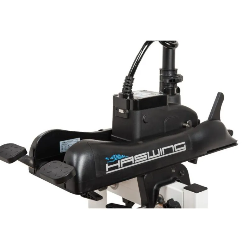Haswing Moteurs Électriques Bateau^Pack Energy Cayman B 55Lbs Avec Pédale Sans Fil, Télécommande, Plaque Quick Release Et Batterie Marine 12V100amp