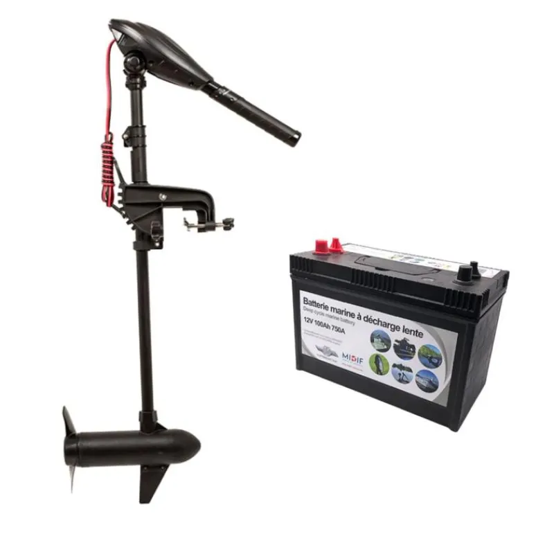 Haswing Moteurs Électriques Bateau^Pack Energy Osapian 40 Lbs Avec Batterie Marine 12V100amp