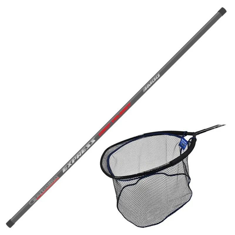 Garbolino Epuisettes - Bourriches^Pack Manche + Tête D'épuisette Carp Telenet + Express Carp
