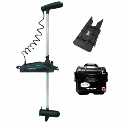 Haswing Moteurs Électriques Bateau^Pack Moteur Cayman B Gps 120Lbs 36V Version 1.6 Avec Télécommande Sans Fil, Plaque Quick Release Et Batterie Lithium 36V50amp + Chargeur