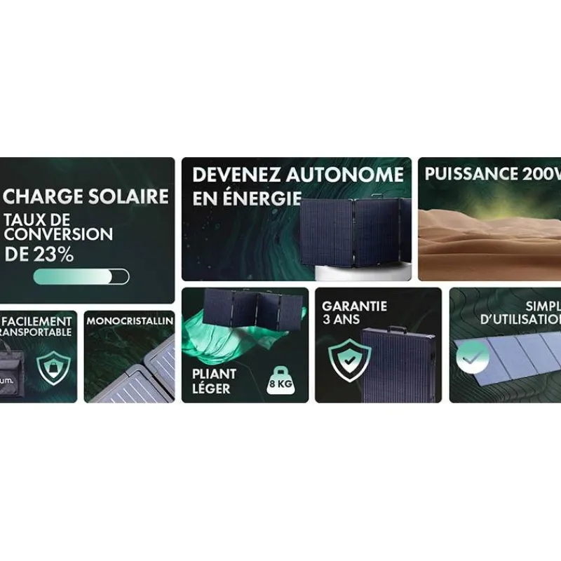 Orium Equipements Bateau & Annexe^Panneau Solaire Pliant Cadré 200W