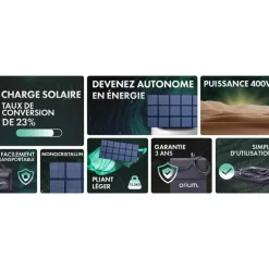 Panneau Solaire Pliant Orium 400W
