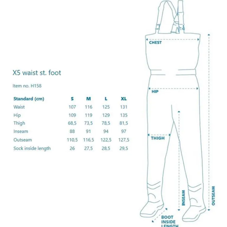 Pantalon De Wading Kinetic X5 Waist Boot Foot