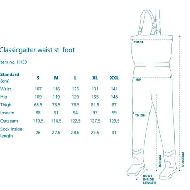 Kinetic Wading|Wading^Pantalon De Wading Stoking Classic Gaiter Waist St Foot - Olive