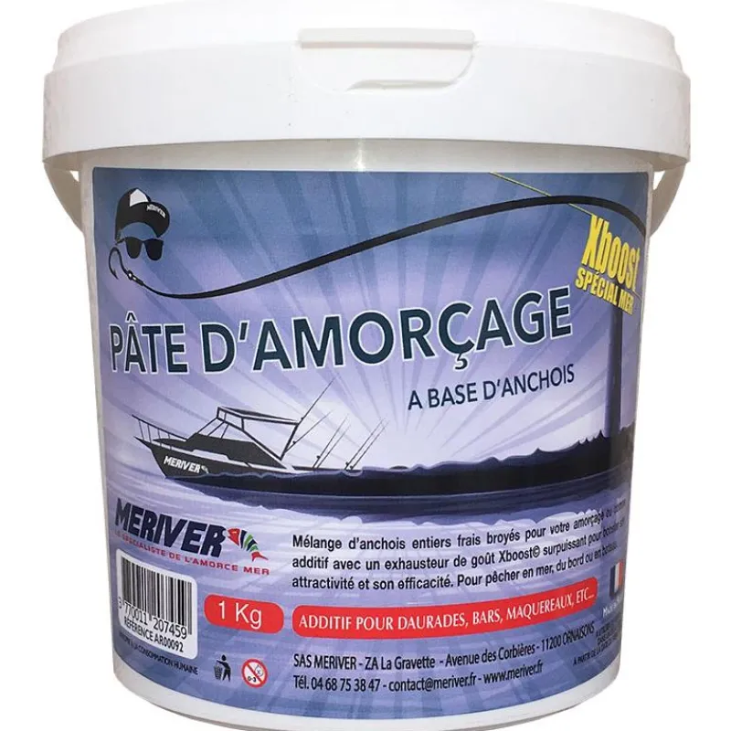 Meriver Appâts Naturels - Amorces^Pate D'amorcage Anchois Xboost 100% Anchois