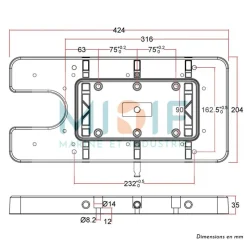 Haswing Moteurs Électriques Bateau^Plaque Quick Release Pour Cayman 80Lbs Gps / Cayman B55 Lbs Gps Nouveau Modèles