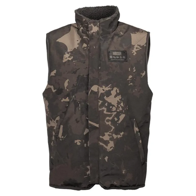 Polaire Sans Manche Homme Nash Zero Tolerance Sherpa Fleece Reversible Body Warmer - Camo