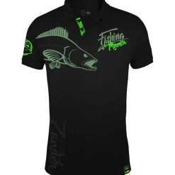 Hot Spot Design T-Shirts, Polos & Chemises^Polo Homme Fishing Mania Zander - Noir