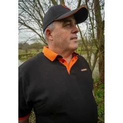 Polo Homme Sonubaits - Noir/Orange