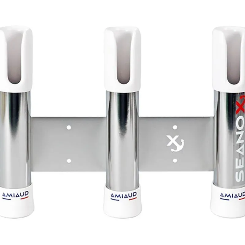 Seanox Equipements Bateau & Annexe^Porte Canne Inox Embout Fendu 3 Cannes