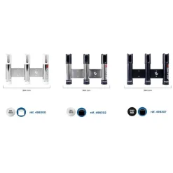 Seanox Equipements Bateau & Annexe^Porte Canne Inox Embout Fendu 3 Cannes