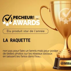 Pafex Epuisettes - Raquettes^Épuisette Raquette Flynet Manche Carbone Rouge - Liège - Filet Anti-A