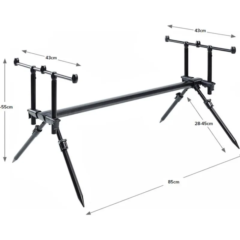Carp Spirit Rod Pods – Supports^Rod Pod Cs Alu-Lite Pod + Bb 3 Rod Eco
