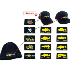 Scratch Interchangeable Fishxplorer Pour Casquette / Bonnet Addict Sandre - Vert