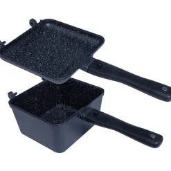 Ridge Monkey Bivouac^Set De Cuisson Connect Deep Pan & Griddle Granite Edition