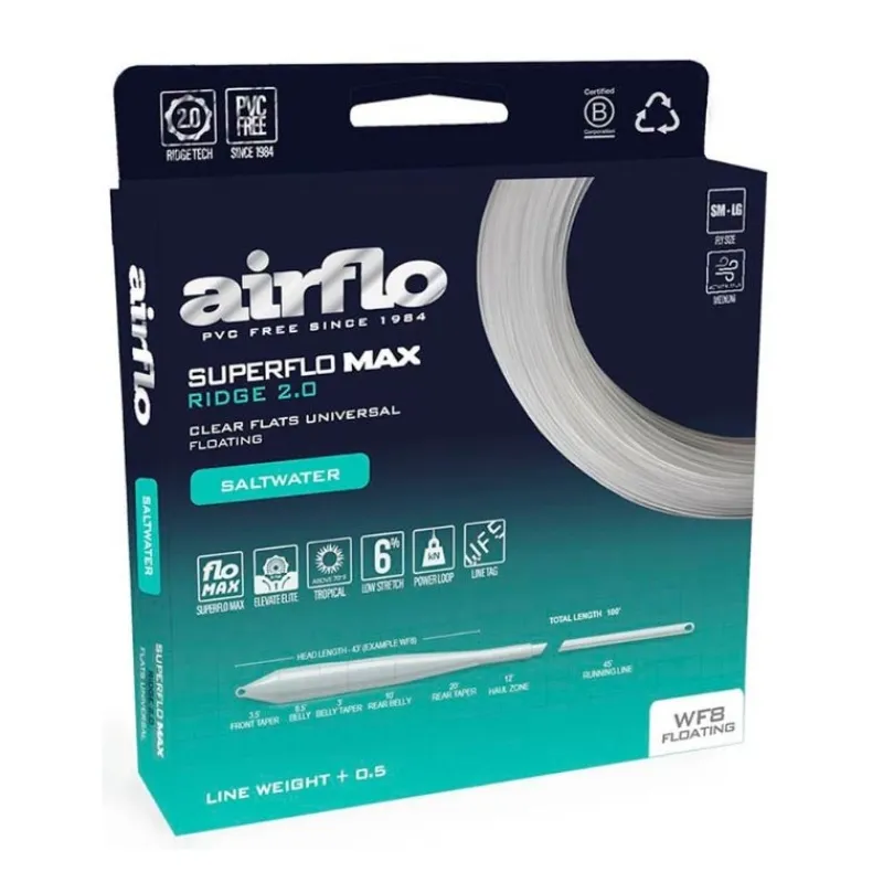 Airflo Soies Mouche - Backing^Soie Mouche Superflo Max Ridge 2.0 Flats Universal Clear Fly Line