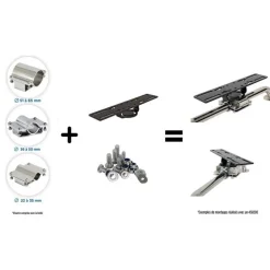 Support Écran Gps/Sondeur Fixe Seanox D22/65 Gm