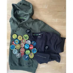 Sweat À Capuche Pêche Personnalisable Sur Vos Traces - Kaki