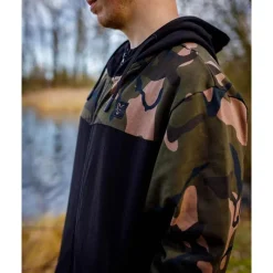 Fox Sweats & Polaires^Sweat Homme Lw Black/Camo Split Zip Hoody - Noir/Camo