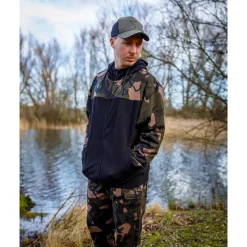 Fox Sweats & Polaires^Sweat Homme Lw Black/Camo Split Zip Hoody - Noir/Camo