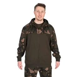 Sweat Homme Fox Lw Khaki/Camo Split Zip Hoody - Kaki/Camo