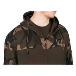 Sweat Homme Fox Lw Khaki/Camo Split Zip Hoody - Kaki/Camo