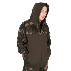 Sweat Homme Fox Lw Khaki/Camo Split Zip Hoody - Kaki/Camo