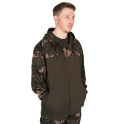 Sweat Homme Fox Lw Khaki/Camo Split Zip Hoody - Kaki/Camo