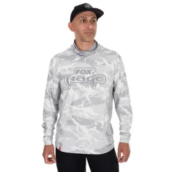 Sweat Homme Fox Rage Uv Hooded Light Camo Top - Gris