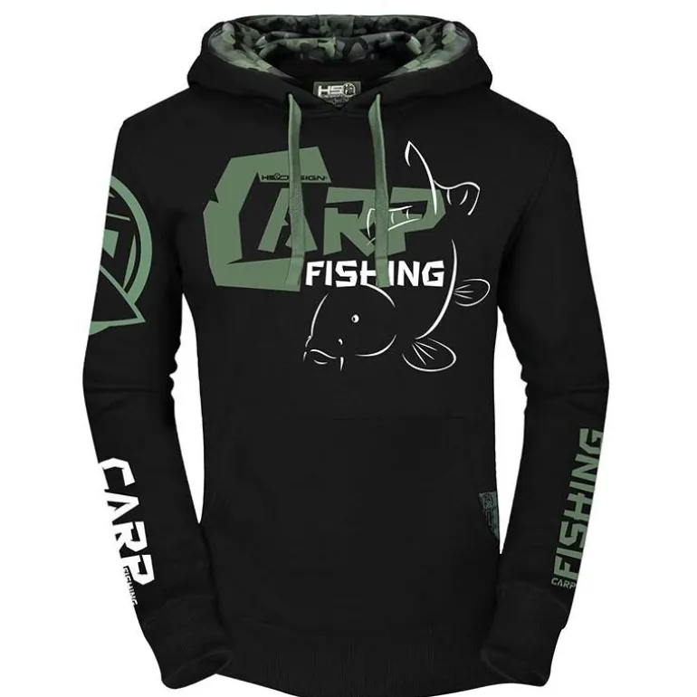 Sweat Homme Hot Spot Design Hoodie Carpfishing Eco 2.0 - Noir