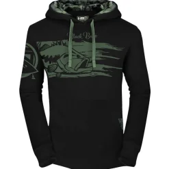 Sweat Homme Hot Spot Design Hoodie Black Bass - Noir
