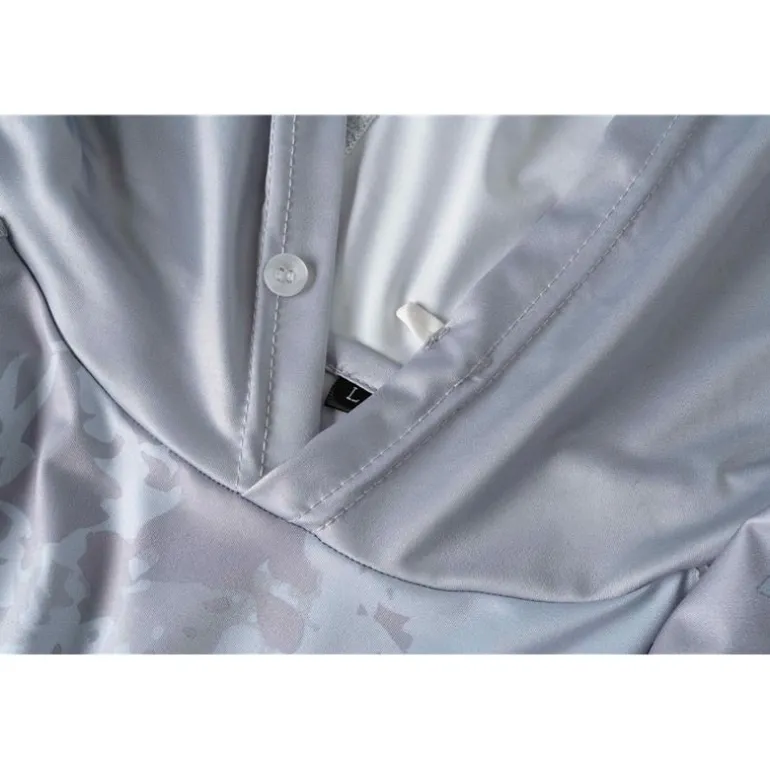 Sweat Homme Mikado Long Sleeve Hoodie With Upf Filter - Gris