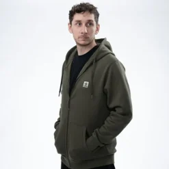 Sweat Homme Nash Make It Happen Badge Zipped - Vert
