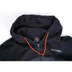 Sweat Homme Nytro Zipped Hoody Tri-Color - Black/Dark Marl Grey Red