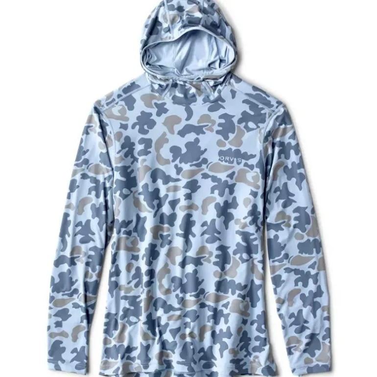 Sweat Homme Orvis Sun Defense L/S Hoodie - Bleu Camo