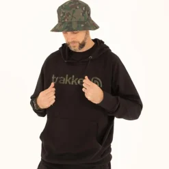 Sweat Homme Trakker Cr Logo Hoody Black Camo - Noir