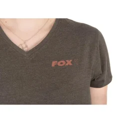 Tee Shirt Manches Courtes Femme Fox Wc V Neck T - Olive