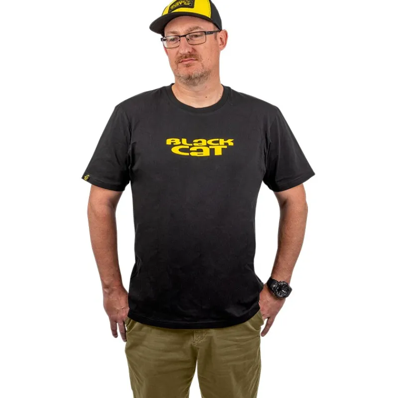 Black Cat T-Shirts, Polos & Chemises^Tee Shirt Manches Courtes Homme Logo Black Tshirt - Noir