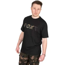 Fox T-Shirts, Polos & Chemises^Tee Shirt Manches Courtes Homme Black/Camo Logo T-Shirt - Noir