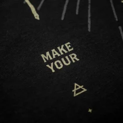Tee Shirt Manches Courtes Homme Kumu Make Your Own Luck - Noir