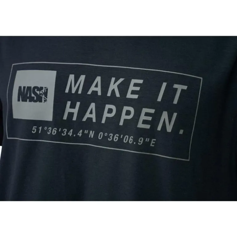 Tee Shirt Manches Courtes Homme Nash Make It Happen Coordinates - Noir