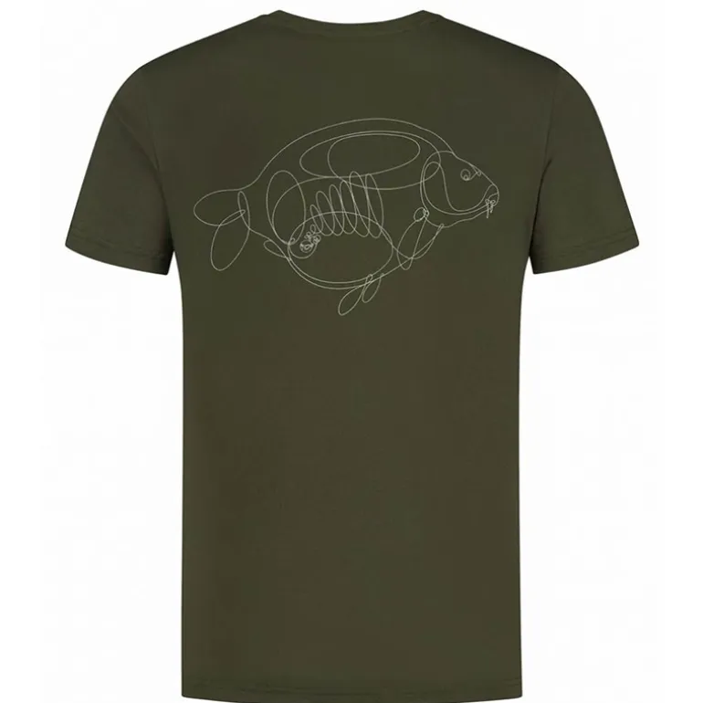 Tee Shirt Manches Courtes Homme Korda One Liner Tee - Olive